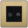 BG Evolve Satin Brass TV & Satellite Socket PCDSBTVSATB by BG Evolve (BG-PCDSBTVSATB)