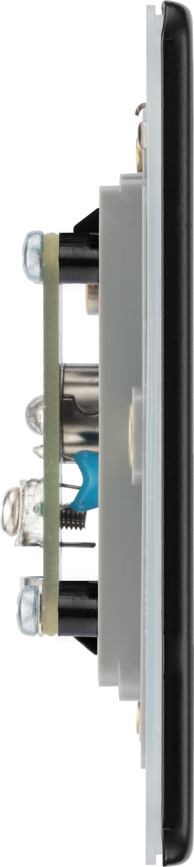 BG Nexus FFB63 Matt Black Double Isolated, Co-Axial Socket by British General (BG-FFB63-1)