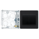 BG Evolve Matt Black 2 Gang 20A 16AX 2 Way Wide Rocker Light Switch PCDMB42WB with 25mm Steel Back Box