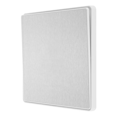 BG Evolve Brushed Steel 2 Way Single Edge to Edge Rocker Switch PCDBS12EW with 35mm Steel Back Box