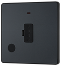 BG Evolve PCDMG54B Matt Grey 13A Flex Outlet Neon Unit - Black Insert