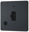 BG Evolve PCDMG54B Matt Grey 13A Flex Outlet Neon Unit - Black Insert by British General (BG-PCDMG54B-Shopify-SA_1)