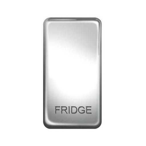 GRFDPC Front - Grid rocker "Fridge" in polished chrome. Fits All BG Grid Modules The BG GRFDPC is a 'Fridge' engraved polished chrome rocker cap. This engraved rocker cap from BG Electrical suits all BG grid range modules, clips onto the front of the grid module, then offers a simple design if no visible plastic surround.