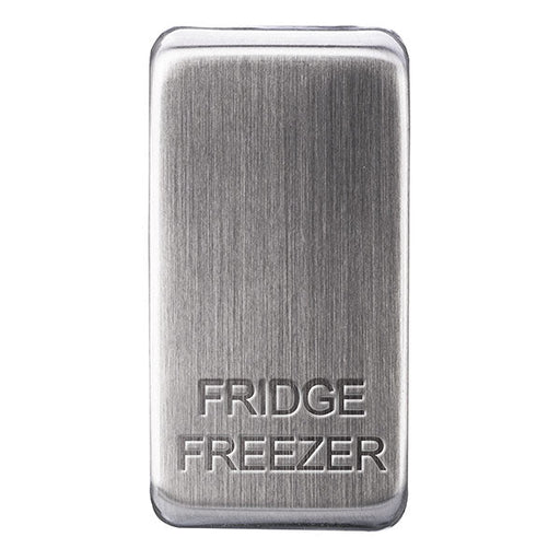 GRFFBS Front - Rocker Printed Fridge Freezer Brushed Steel. With Over 60 Years Of Experience In The Manufacture And Distribution Of Electrical Accessories Bg Has Gained An Enviable Reputation. Their Products Combine Modern Styling With Easy To Install Features. The Bg Grffbs Is A Rocker Cap With 'Fridge Freezer' Printed On It.