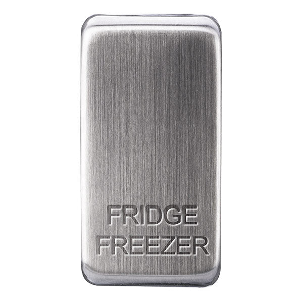 BG GRFFBS Nexus Grid Brushed Steel 'Fridge Freezer' Rocker