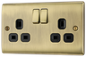BG NAB22B Nexus Metal Antique Brass 2 Gang 13A Switched Socket by British General (BG-NAB22B-Shopify-SA_1)
