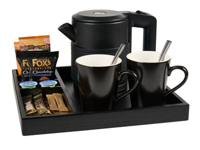 Corby Buxton Compact Hospitality Tray in Black BUSA Bamboo