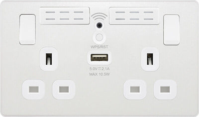 Switches: BG Evolve Pearlescent White Screwless Switches & Sockets White Insert Full Range PCDCL12W - Single Light Switch 20A by British General (BG-EVOLVE-PEARLESCENT-WHITE-PCDCL12W)