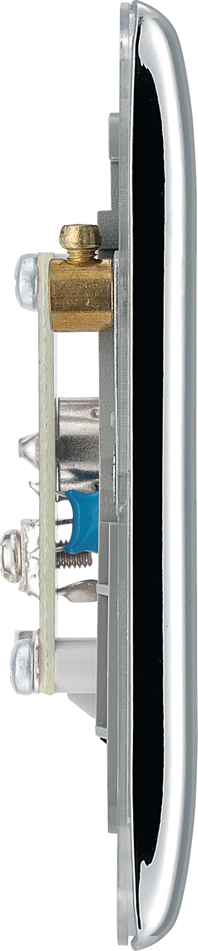 BG NPC62 Nexus Metal Polished Chrome 1 Gang Isolated Co-Axial Socket