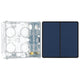 BG Evolve Matt Blue 2 Way Double Edge to Edge Rocker Switch PCDDB42EB with 35mm Steel Back Box