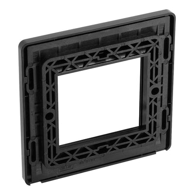 BG Evolve Satin Brass 45A Flex Outlet Euro Module | Black Insert