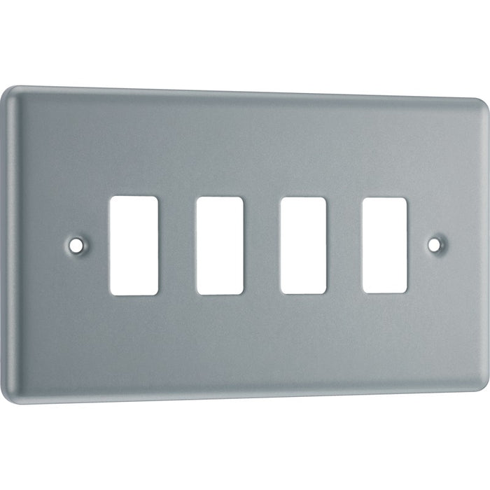 BG RMC4 Nexus Grid Metal Clad | 4 Module Front Plate