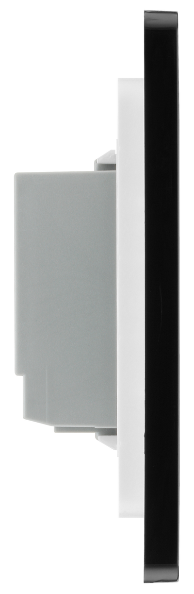BG PCDDBTDM1B Matt Blue Evolve 1 Gang 200W Trailing Edge Master Touch Dimmer - Black Insert