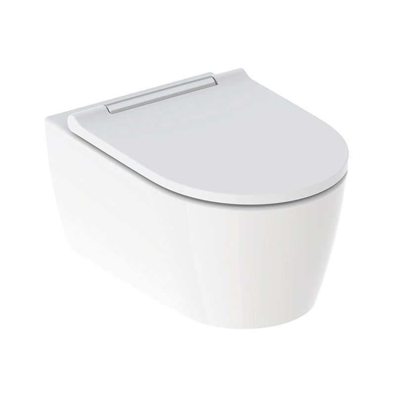 Geberit ONE Shrouded Wall Hung Toilet with Turbo Flush & Seat - Gloss Chrome - 500.202.01.1