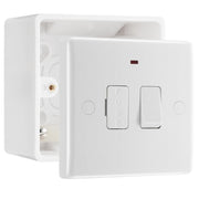 BG Nexus 13A 2 Pole Switched Spur + Neon + Cable Outlet & 50mm Pattress Back Box by British General (BG-853+877)