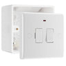 BG Nexus 13A 2 Pole Switched Spur + Neon + Cable Outlet & 50mm Pattress Back Box by British General (BG-853+877)