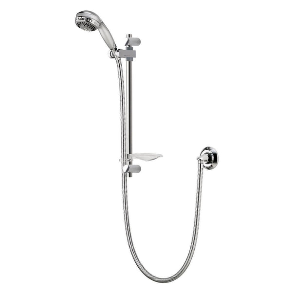 Aqualisa TURBOSTREAM Shower Kit; Adjustable Height; 3 Power function Shower Head; Chrome - 99.20.01