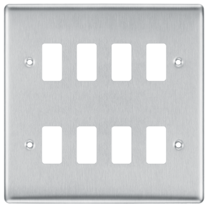 RNBS8 Front - The Grid modular range from British General allows you to build your own module configuration with a variety of combinations and finishes.