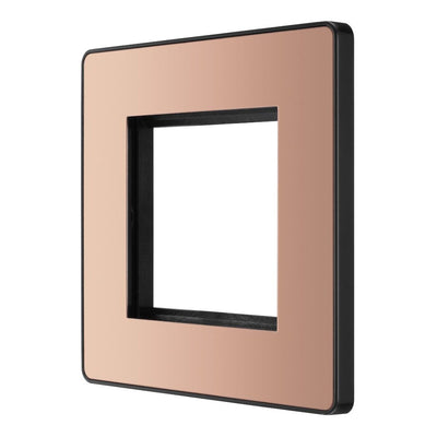 BG Evolve Polished Copper Dual USB Charger 3.1A Output Socket - Black Insert