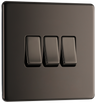 BG FBN43 Nexus Screwless Flat-Plate Triple Light Switch Black Nickel 2 Way 10A by British General (BG-FBN43-Shopify-SA_1)