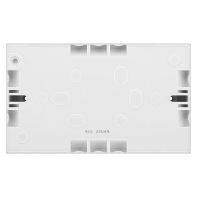 BG 902 Moulded Square Edge | White | 32mm | 2 Gang Surface Pattress