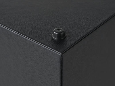 Corby Highland Rectangular Dual Recycling Bin in Black PU Leather with Plastic Inserts