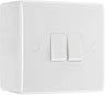 BG Nexus 2 Gang 20A 16AX Double Wall Light Switch & 50mm Pattress Back Box by British General (BG-842+877)