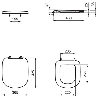 Ideal Standard Tempo Soft Close Toilet Seat - T679301 by Ideal Standard (IdealStandard-T679301)