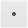 BG 860 Moulded Round Edge | White | 1 Gang Co-Axial TV Socket Outlet by British General (BG-860)