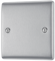 BG NBS94 Nexus Metal Brushed Steel 1 Gang Blanking Plate