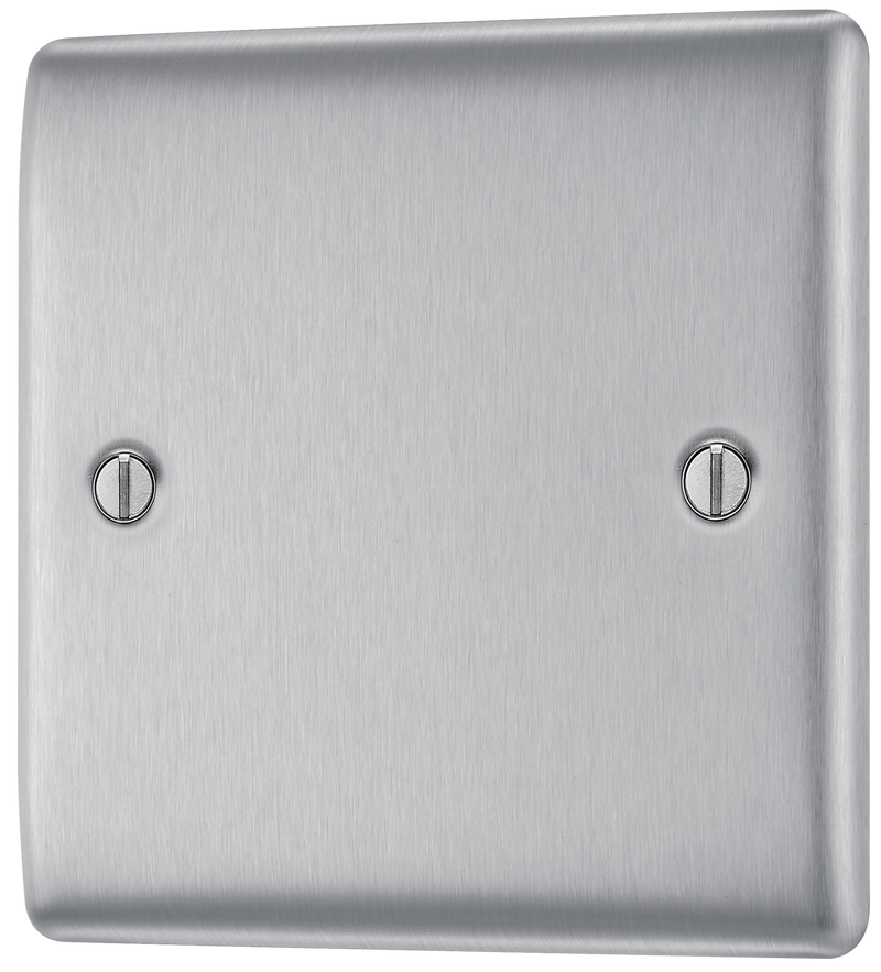 BG NBS94 Nexus Metal Brushed Steel 1 Gang Blanking Plate