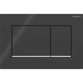 Geberit Sigma20 Square WC Dual Flush Plate - Black / Chrome - 115.883.KM.1