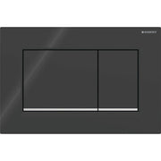 Geberit Sigma20 Square WC Dual Flush Plate - Black / Chrome - 115.883.KM.1 by Geberit (Geberit-115.883.KM.1)