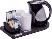 Corby Lancaster Compact Welcome Tray with Lancaster 1L Kettle in Black - UK Plug by Corby of Windsor (Corby-26439)