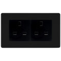BG Screwless Matt Black 4 Gang 13A Unswitched Socket - FFB4GUSSB