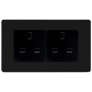 BG Screwless Matt Black 4 Gang 13A Unswitched Socket - FFB4GUSSB by British General (BG-FFB4GUSSB)