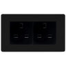 BG Screwless Matt Black 4 Gang 13A Unswitched Socket - FFB4GUSSB by British General (BG-FFB4GUSSB)