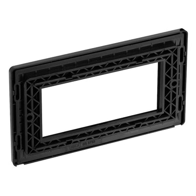 BG Evolve Matt Black 4 Gang Secondary Telephone Socket, Screw Terminal - Black Insert