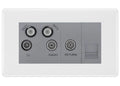 BG White Moulded Quadplex Combination TV Socket NWM69G
