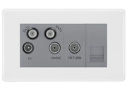 BG White Moulded Quadplex Combination TV Socket NWM69G by British General (BG-NWM69G)