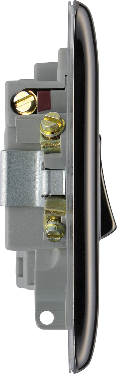 BG NBN50 Nexus Metal Black Nickel 13A Switched Fused Spur Unit