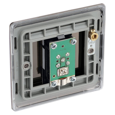 BG Nexus Black Nickel Single Satellite Socket NBN64 with 35mm Steel Back Box