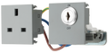 BG EMKYSWSG Euro Module 13A DP Key Controlled Switched Socket - Grey