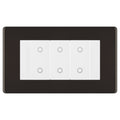 BG Nexus Screwless Black Nickel Triple Master Touch Dimmer Switch White Inserts