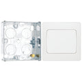 BG Evolve Pearlescent White 20 Amp 16AX Single Wide Rocker Light Switch PCDCL12WW with 25mm Steel Back Box