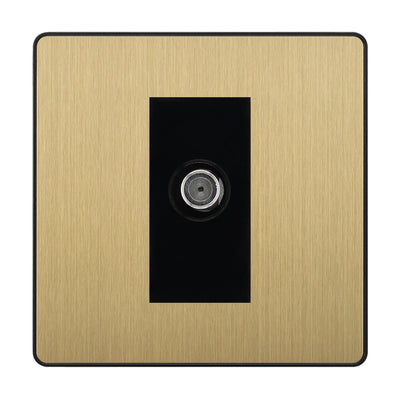 BG Evolve Satin Brass Satellite Socket PCDSB64B by British General (BG-PCDSB64B)