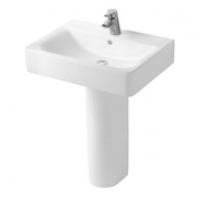 Ideal Standard Concept Cube 500mm Pedestal Basin With Overflow - White - E788101 by Ideal Standard (idealstandard-E788101)