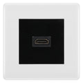 BG Nexus White Moulded HDMI Socket  - Black Insert