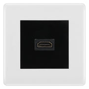 BG Nexus White Moulded HDMI Socket  - Black Insert by British General (BG-8EMS2+EMHDMIB)