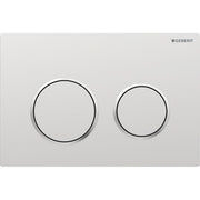 Geberit Omega20 Round WC Dual Flush Plate - Matt Chrome - 115.085.JQ.1 by Geberit (Geberit-115.085.JQ.1)